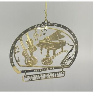 24K Branson Missouri Music Show‎ Ornament Gold Brass Finish Nations Treasures